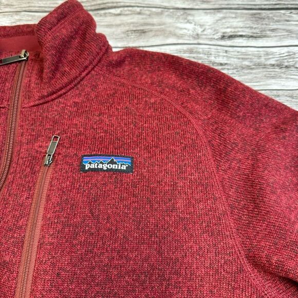 Patagonia Men's Better Sweater Fleece Jacket M Med Medium Dark Red Marl Zipper - Picture 5 of 11